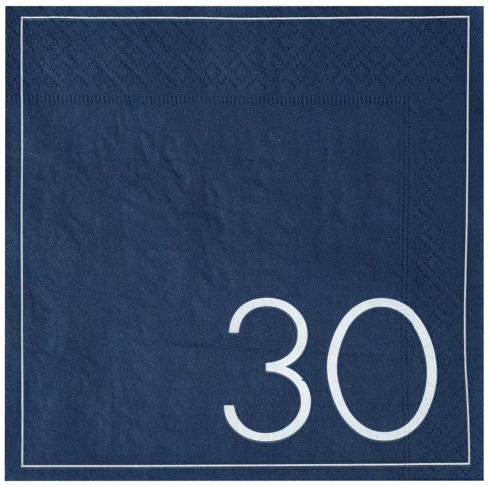 XX Tovaglioli Happy 30th Birthday blu